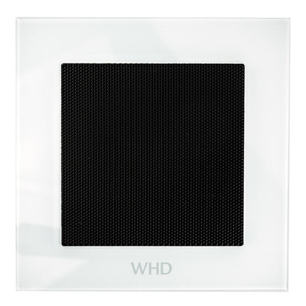 AGBW M180 S- Quadratische Acrylglasblende Weiß mit Gitter Schwarz für M/R 180 Lautsprecher