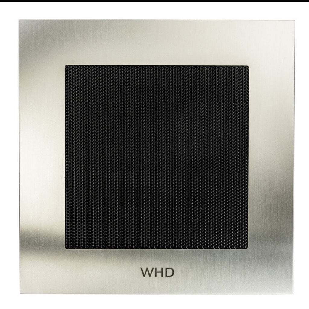 EB M180 S - Quadratische Edelstahlblende mit Gitter Schwarz für den M/R 180 Lautsprecher