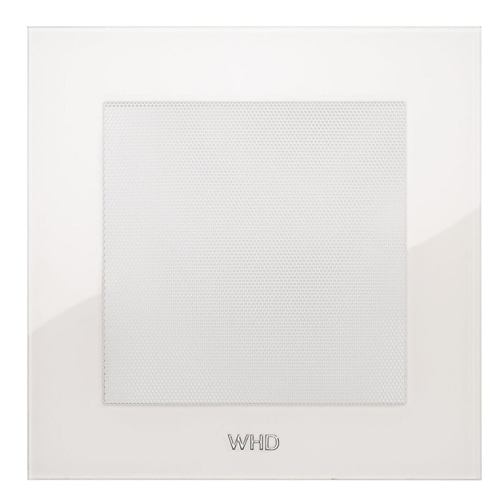 AGBW M180 W - Quadratische Acrylglasblende Weiß mit Gitter Weiß für M/R 180 Lautsprecher