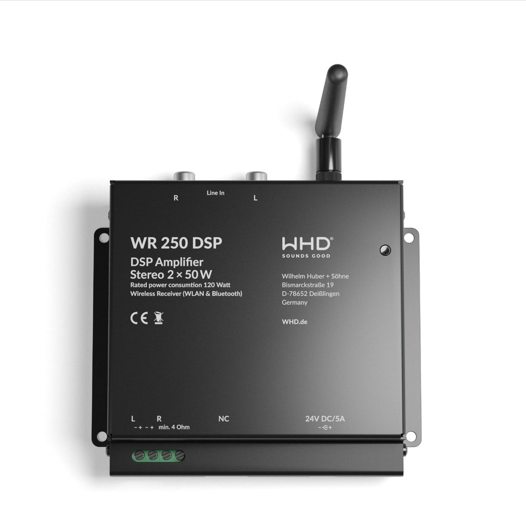 WR250DSP - Bluetooth/-(W)LAN Receiver inkl. Stereoverstärker und DSP für den versteckten Einbau