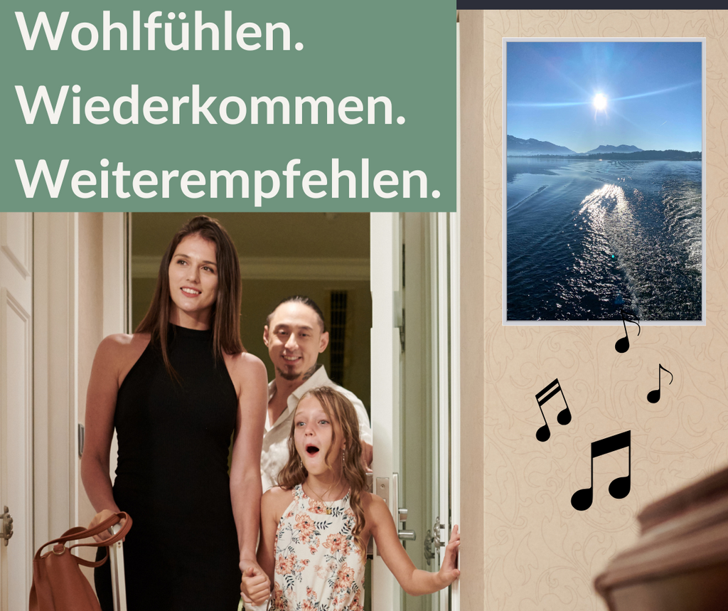 SoundPicture - Wandbild mit Lautsprecher von WHD im Hotelzimmer
