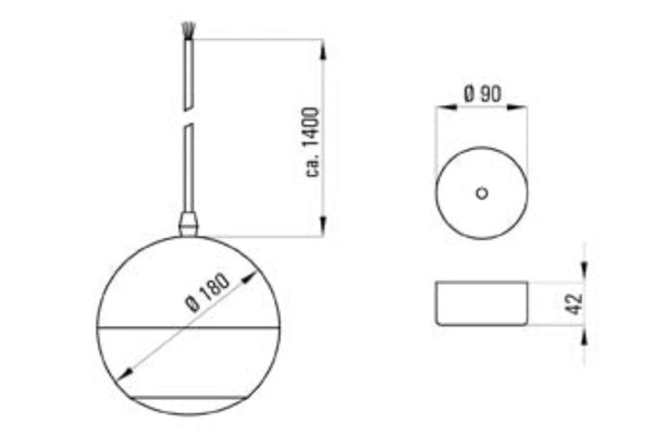 KL 1400 D-20, weiß -  Kugel-Lautsprecher D-180mm; Niederohmig