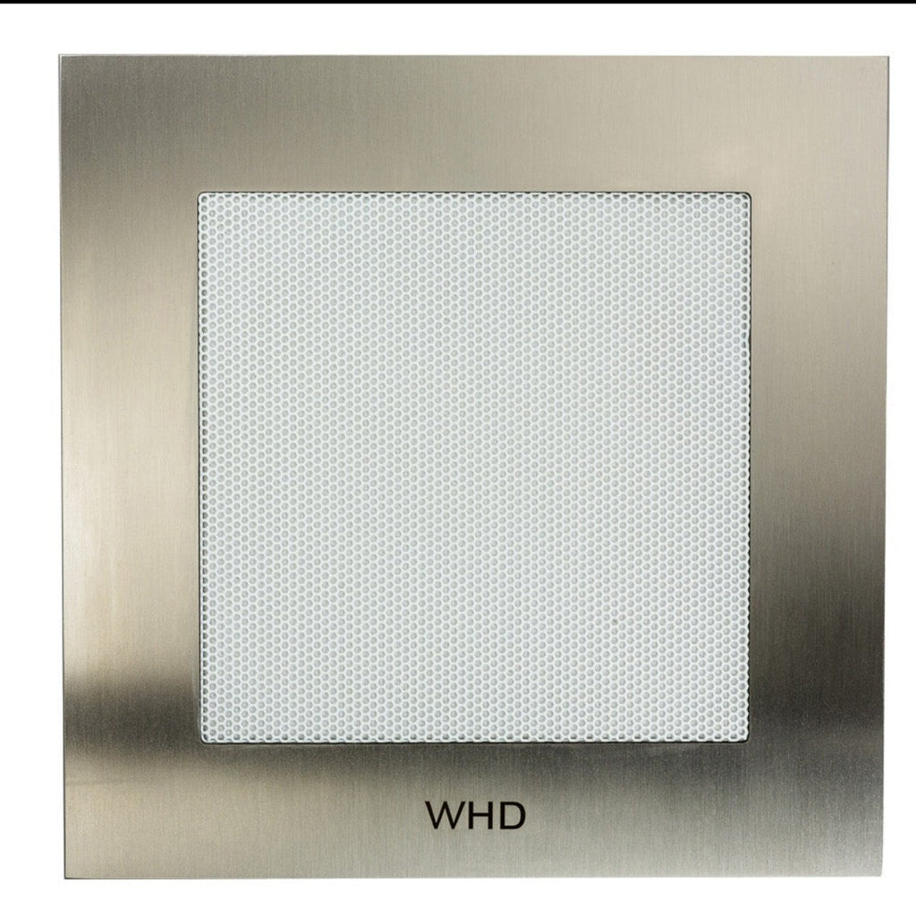 EB M180 W - Quadratische Edelstahlblende mit Gitter Weiss für den M/R 180 Lautsprecher