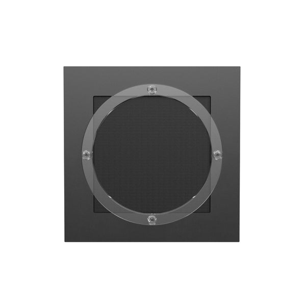 AGBS M180 S - Quadratische Acrylglasblende Schwarz mit Gitter Schwarz für M/R 180 Lautsprecher