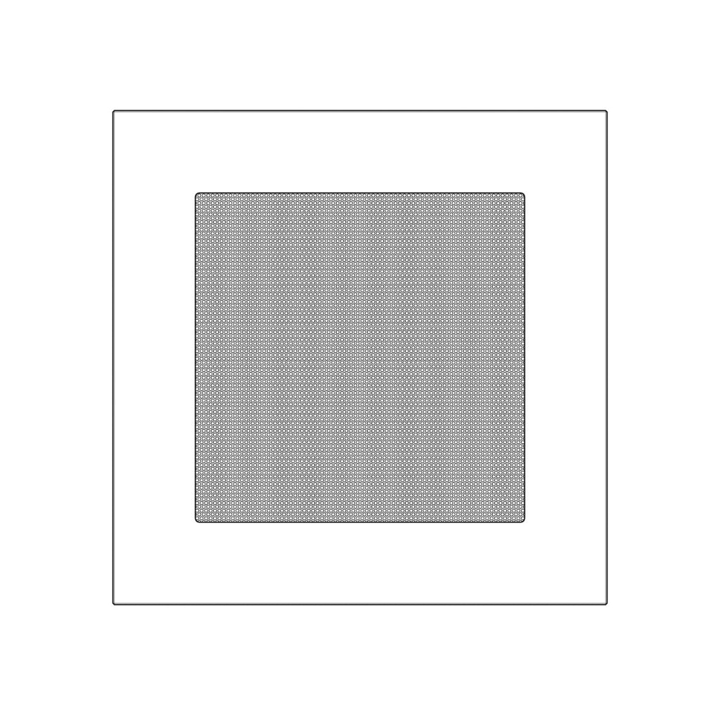 KBW M180 Basic - Quadratische Kunststoffblende Weiß mit Gitter Weiß fü –
